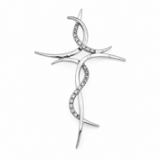 Ciondolo - 18 carati Oro bianco - 0.20ct. tw. Diamante (Naturale) - Handmade - Made in Italy