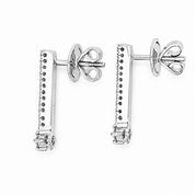 Orecchini - 18 carati Oro bianco - 0.40ct. tw. Diamante (Naturale) - Made in Italy - Handmade
