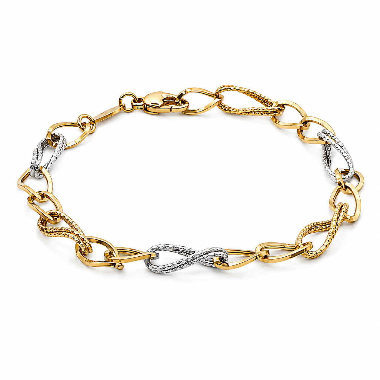 Bracciale - 18 carati Oro giallo, Oro bianco - Handmade