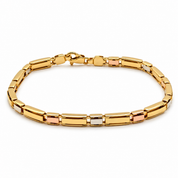 Bracciale - 18 carati Oro giallo, Oro bianco, Oro rosa - Made in Italy - Handmade