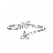 Anello - 14 carati Oro bianco - 0.15ct. tw. Diamante (Naturale)