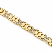 Bracciale - 18 carati Oro bianco, Oro giallo - 0.24ct. tw. Diamante (Naturale) - Made in Italy - Handmade