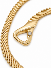 Collana - 18 carati Oro giallo - 0.15ct. tw. Diamante (Naturale) - Made in Italy - Handmade
