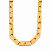 Collana - 18 carati Oro giallo - 1.60ct. tw. Rubino - Made in Italy - Handmade