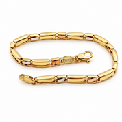 Bracciale - 18 carati Oro giallo, Oro bianco, Oro rosa - Made in Italy - Handmade