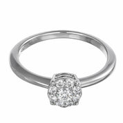 Anello - 18 carati Oro bianco - 0.24ct. tw. Diamante (Naturale)