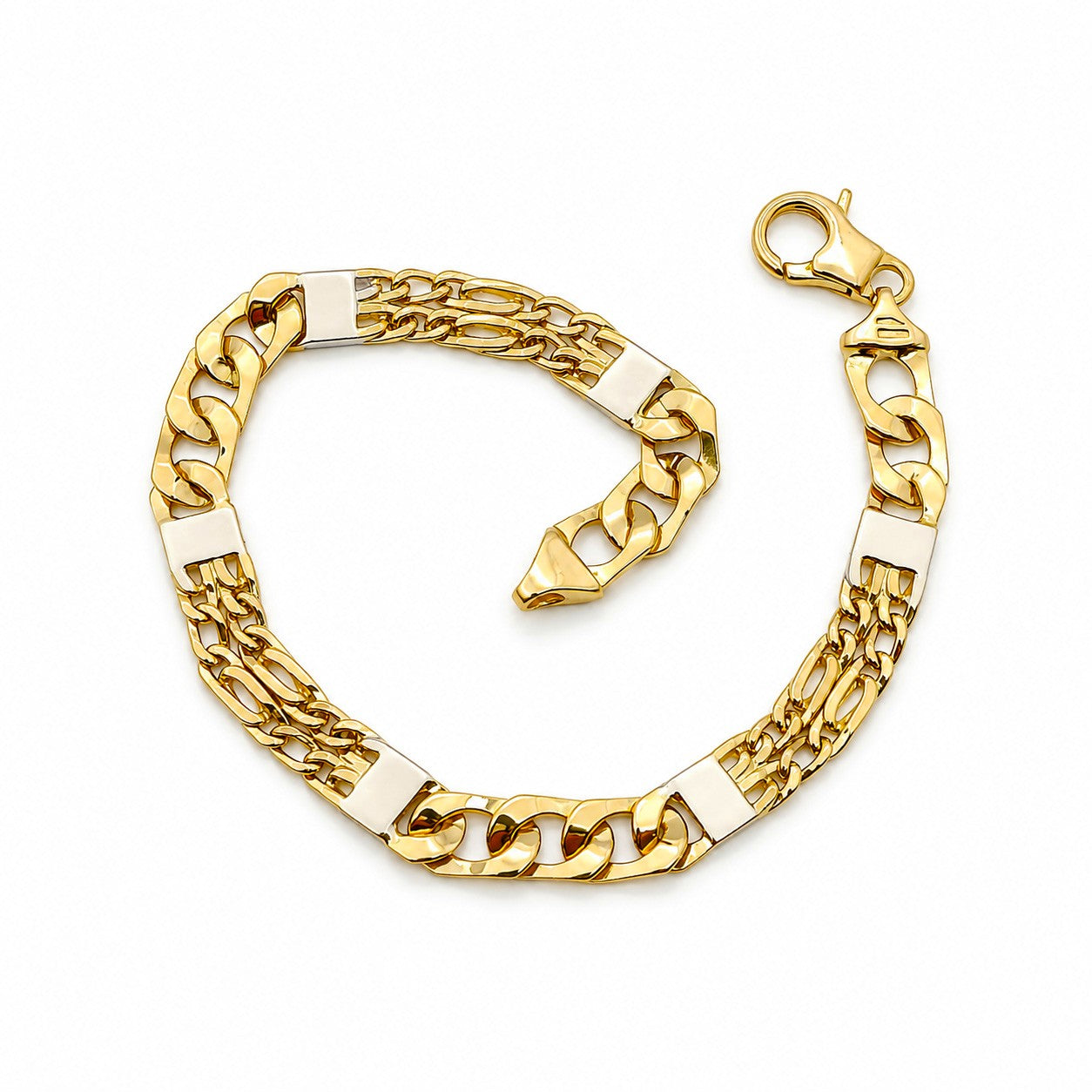 Bracciale - 18 carati Oro giallo, Oro bianco - Handmade