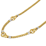 Collana in oro giallo e bianco 18 carati