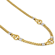 Collana in oro giallo e bianco 18 carati