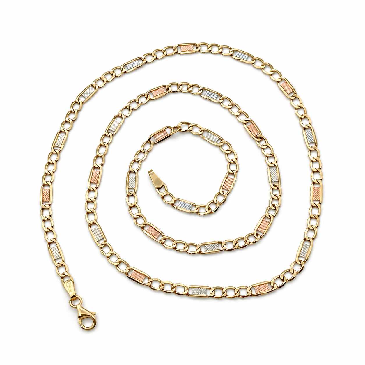 Collana - 18 carati Oro giallo, Oro bianco, Oro rosa - Made in Italy - Handmade