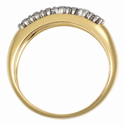 Anello - 18 carati Oro bianco, Oro giallo - 0.21ct. tw. Diamante (Naturale) - Made in Italy - Handmade