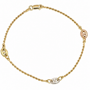 Bracciale - 18 carati Oro giallo, Oro rosa, Oro bianco - Made in Italy - Handmade