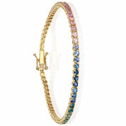 Bracciale - 18 carati Oro giallo - 5.52ct. tw. Zaffiro