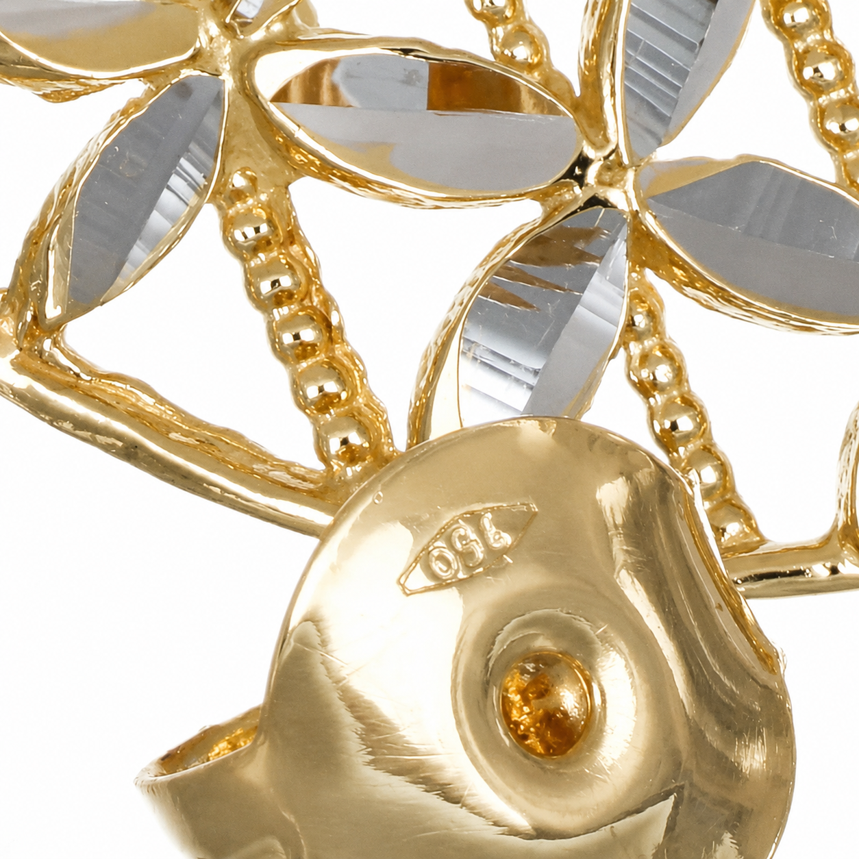 Orecchini - 18 carati Oro giallo, Oro bianco - Made inItaly - Handmade