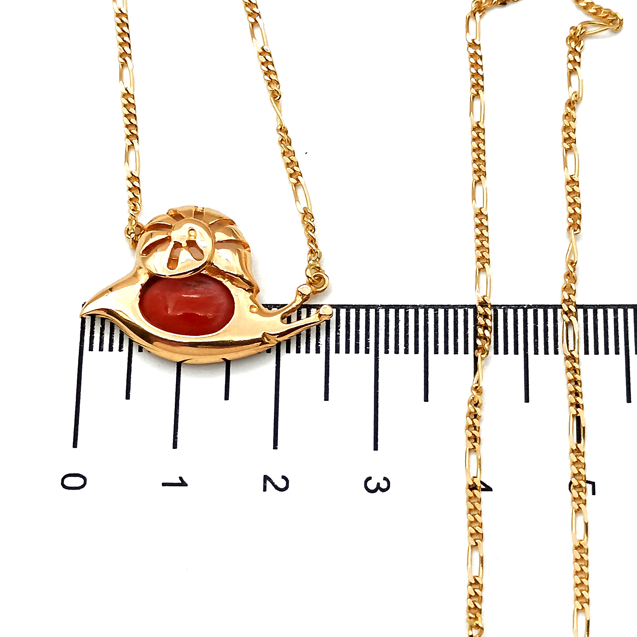 Collana - 18 carati Oro giallo Corallo - Made in Italy - Handmade