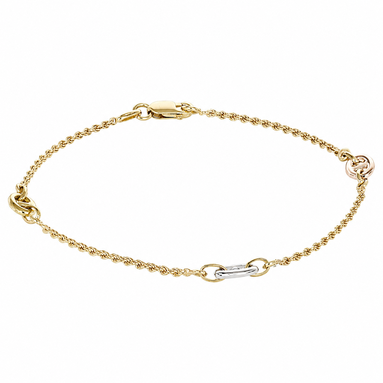 Bracciale - 18 carati Oro giallo, Oro rosa, Oro bianco - Made in Italy - Handmade