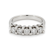 Anello - 18 carati Oro bianco - 0.80ct. tw. Diamante (Naturale) - Made in Italy - Saltini
