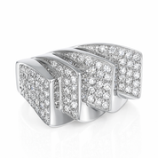Anello - 18 carati Oro bianco - 0.84ct. tw. Diamante (Naturale)