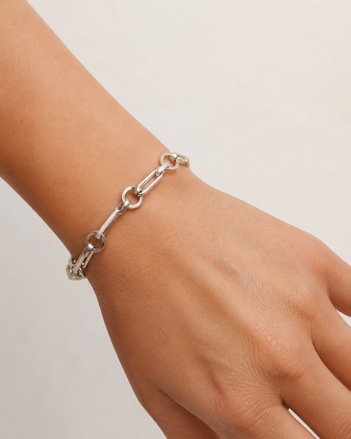 Bracciale - 18 carati Oro bianco - Made in Italy -Handmade