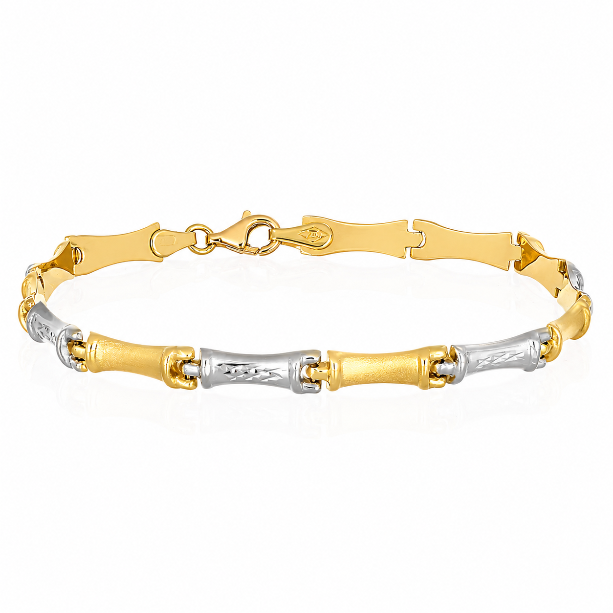 Bracciale - 18 carati Oro giallo, Oro bianco - Made in Italy - Handmade