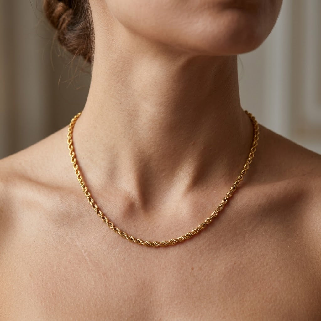Collana - 18 carati Oro giallo - Made in Italy - HandMade