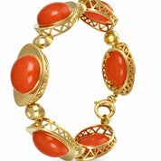 Bracciale - 18 carati Oro giallo Corallo