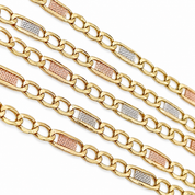Collana - 18 carati Oro giallo, Oro bianco, Oro rosa - Made in Italy - Handmade