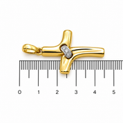 Ciondolo - 18 carati Oro giallo, Oro bianco - 0.24ct. tw. Diamante (Naturale) - Made in Italy - Handmade