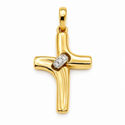 Ciondolo - 18 carati Oro giallo, Oro bianco - 0.24ct. tw. Diamante (Naturale) - Made in Italy - Handmade