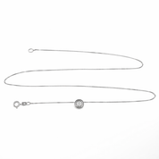 Collana con ciondolo in oro bianco 18 carati