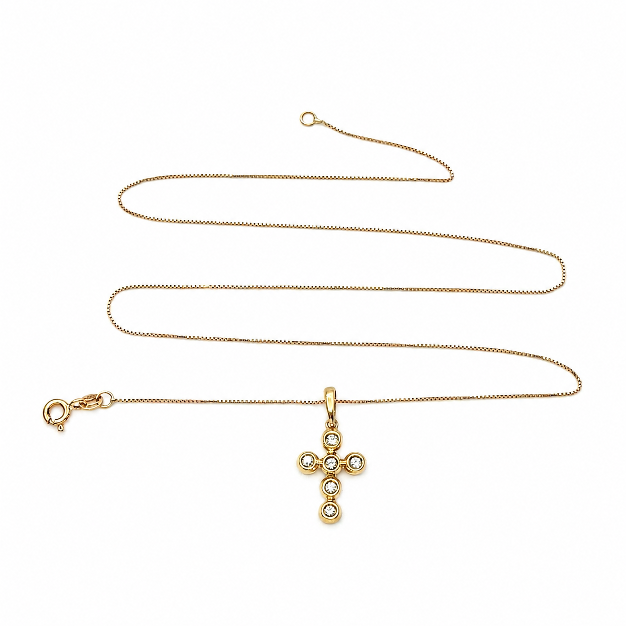 Collana con ciondolo - 18 carati Oro giallo - 0.21ct. tw. Diamante (Naturale) - Made in Italy - Handmade