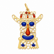Ciondolo - 18 carati Oro giallo - Made in Italy - Handmade