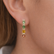 Ciondolo - 18 carati Oro giallo - 1.42ct. tw. Zaffiro - Diamante