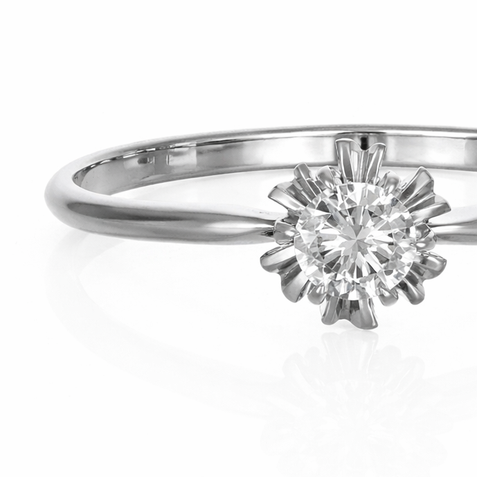 Anello - 18 carati Oro bianco - 0.25ct. tw. Diamante (Naturale)