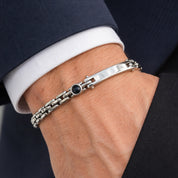 Bracciale - 18 carati Oro bianco - 0.10ct. tw. Onice