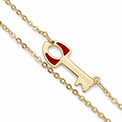 Collana con ciondolo - 18 carati Oro giallo - Made in Italy - Handmade