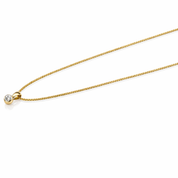 Collana con ciondolo - 18 carati Oro bianco, Oro giallo - 0.12ct. tw. Diamante (Naturale)
