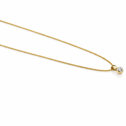 Collana con ciondolo - 18 carati Oro bianco, Oro giallo - 0.12ct. tw. Diamante (Naturale)