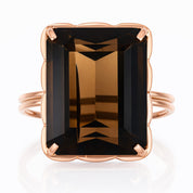 Anello - 18 carati Oro rosa - 7.60ct. tw. Quarzo