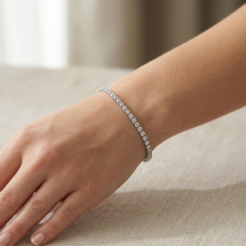 Bracciale - 18 carati Oro bianco - 2.64ct. tw. Diamante (Naturale) - Made in Italy - Handmade