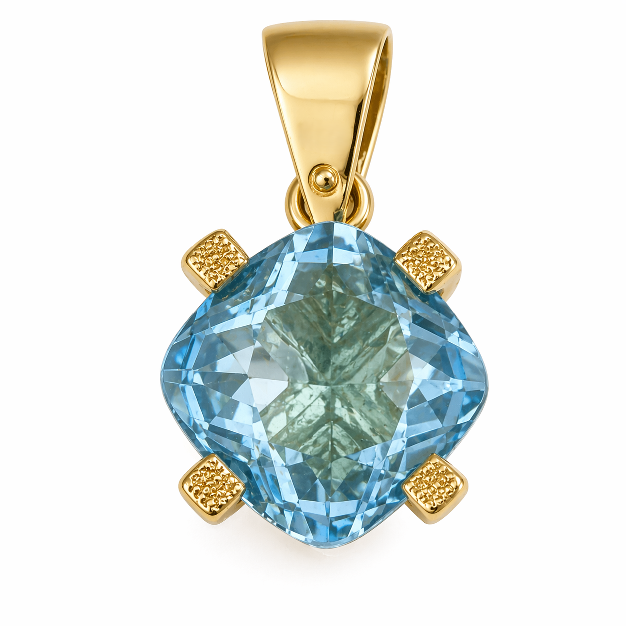 Ciondolo - 18 carati Oro giallo - 7.00ct. tw. Topazio - Made in Italy - Handmade