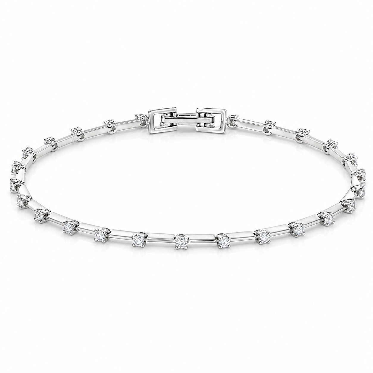 Bracciale - 18 carati Oro bianco, Alfieri & St. John - 0.72ct. tw. Diamante (Naturale)