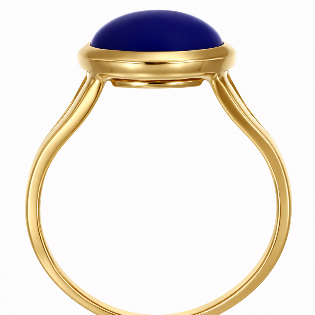 Anello - 18 carati Oro giallo - 3.35ct. tw. Lapislazzuli