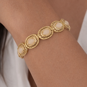 Bracciale - 18 carati Oro giallo - 18.10ct. tw. - Agata bianca 18.10 ct