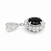 Ciondolo - 18 carati Oro bianco - 1.82ct. tw. Zaffiro - Diamante - Handmade - Made in Italy