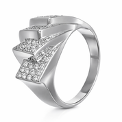 Anello - 18 carati Oro bianco - 0.84ct. tw. Diamante (Naturale)