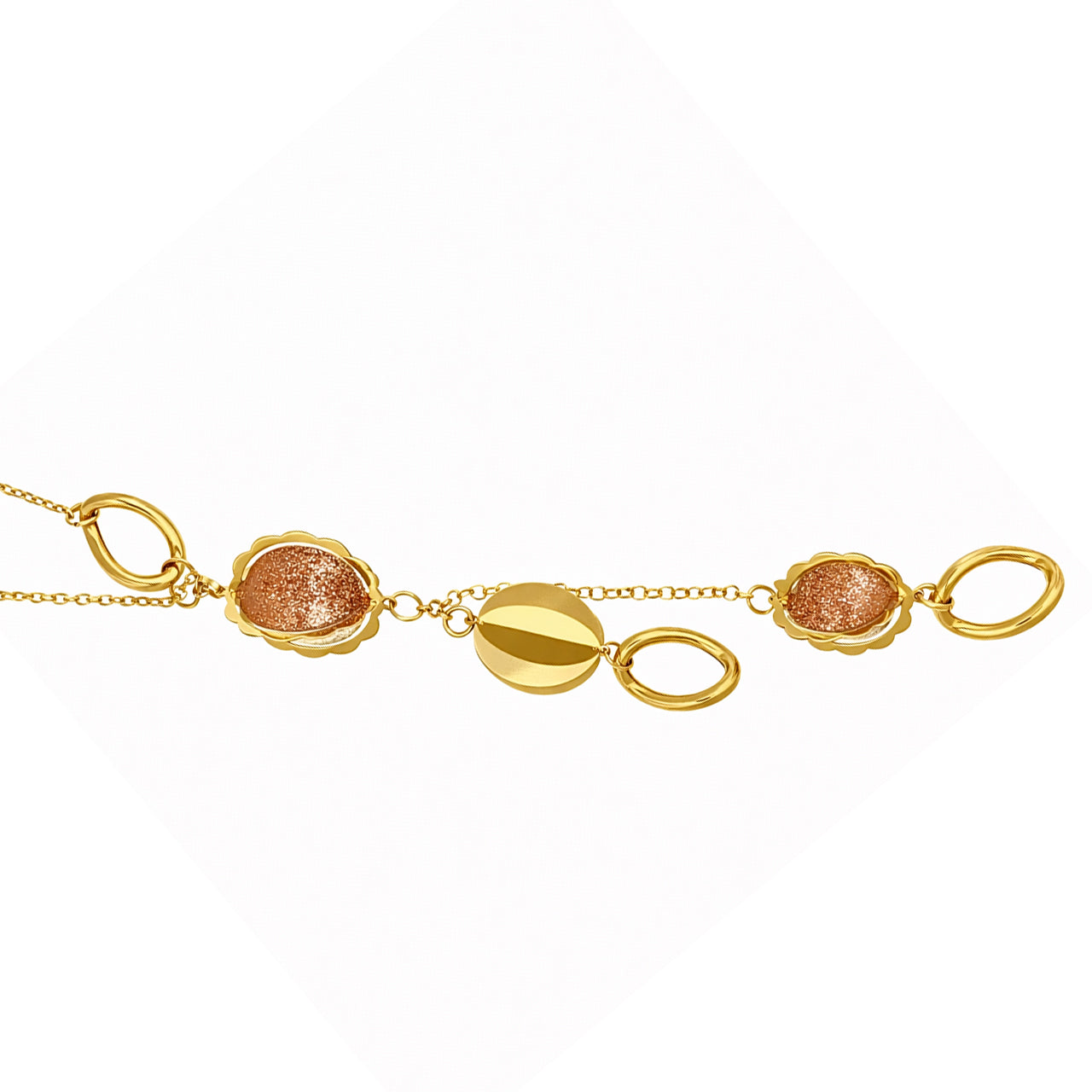 Collana in Oro giallo, Oro rosa, Oro bianco 18 carati
