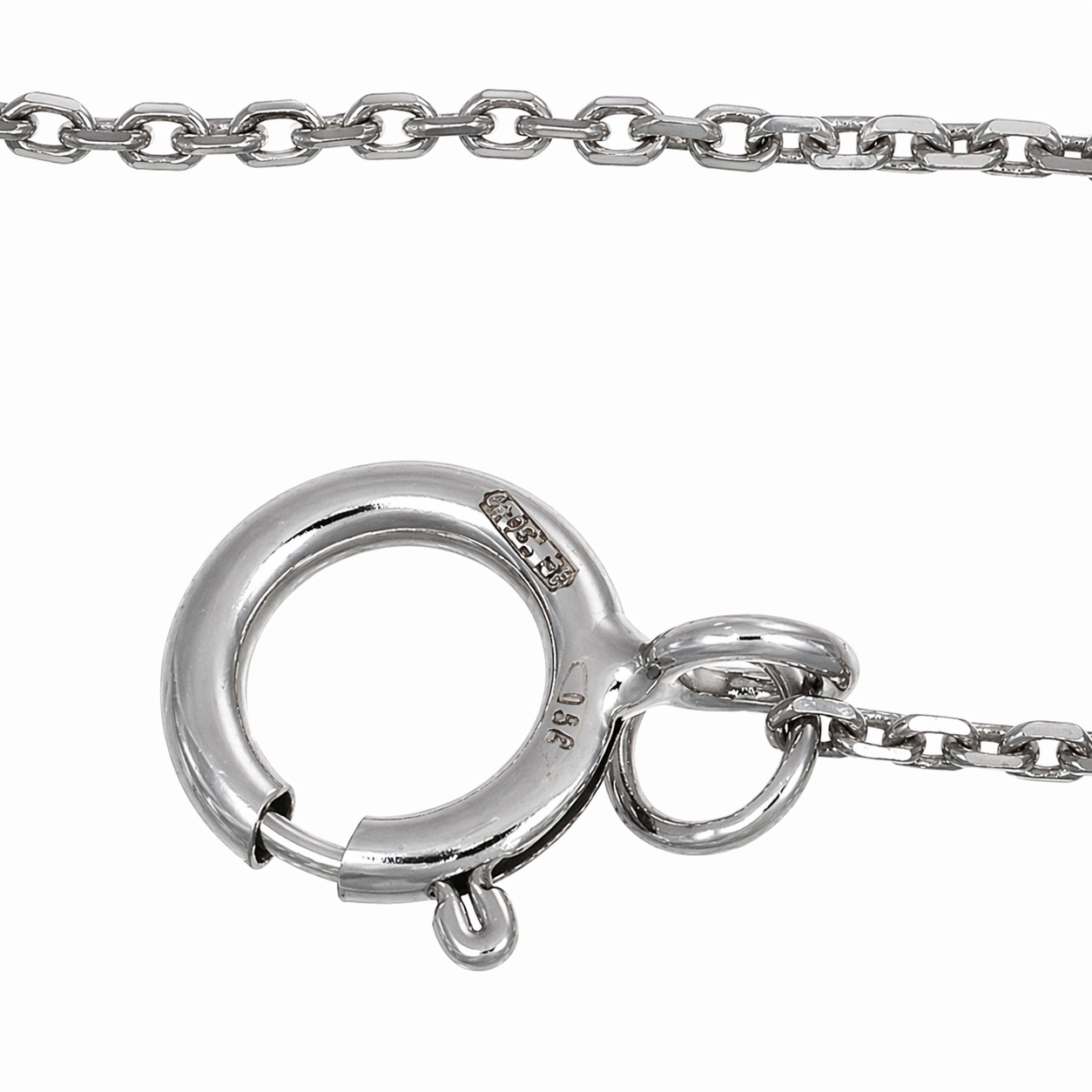 Collana con Ciondolo in oro bianco 18 carati - Diamante 0.05