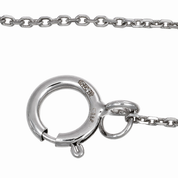 Collana con Ciondolo in oro bianco 18 carati - Diamante 0.05