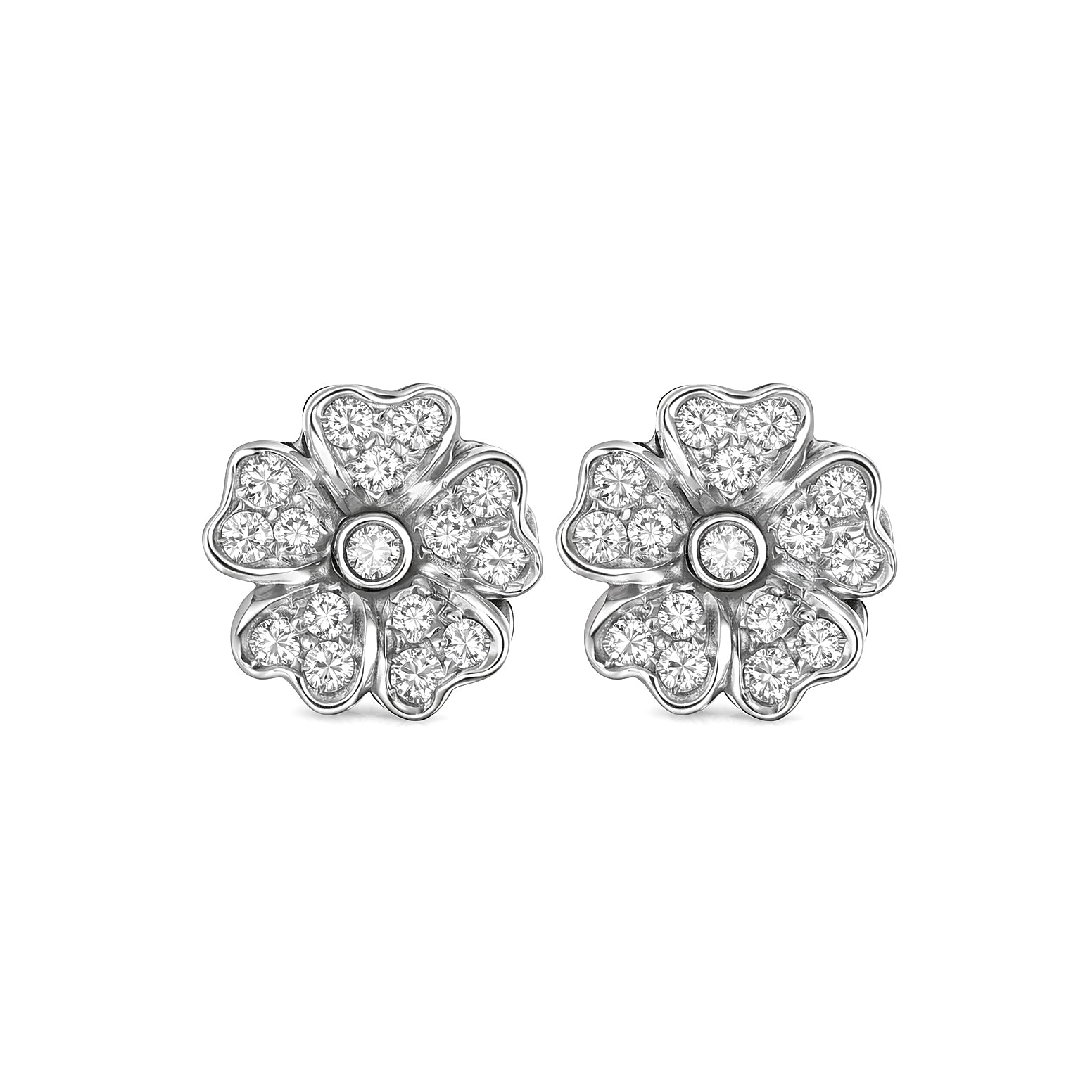 Orecchini - 18 carati Oro bianco - 0.64ct. tw. Diamante